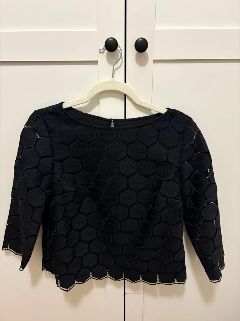 Black Hex Lace RSVP Top - Women